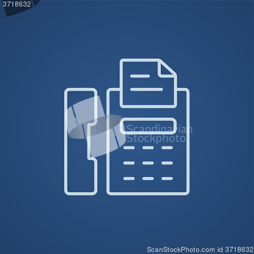 Image of Fax machine line icon.