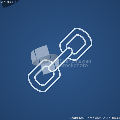 Image of Chain links line icon.