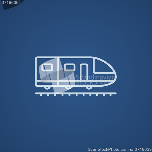 Image of Modern high speed train line icon.