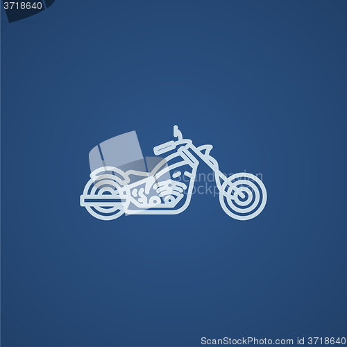 Image of Motorcycle line icon.