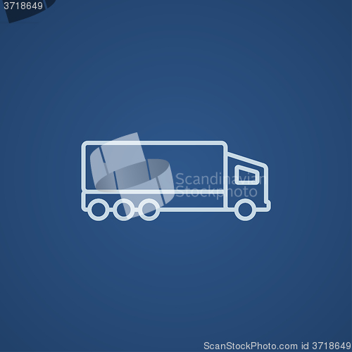 Image of Delivery truck line icon.