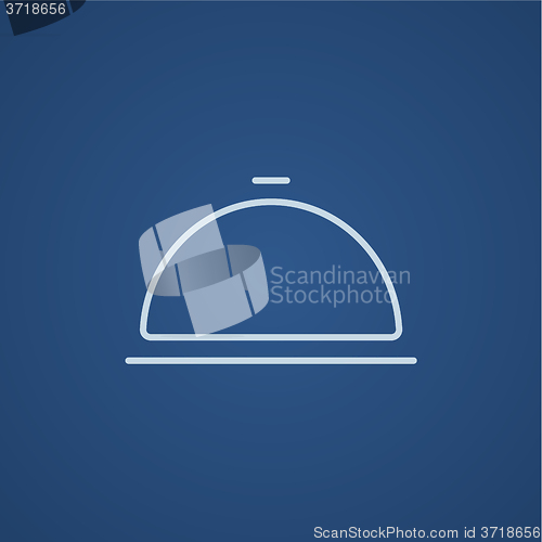 Image of Restaurant cloche line icon.