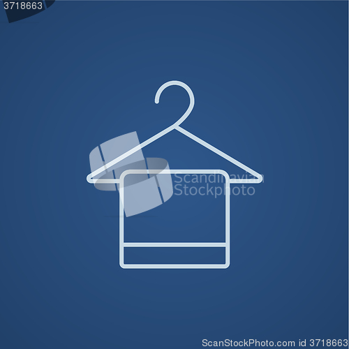 Image of Towel on hanger line icon.