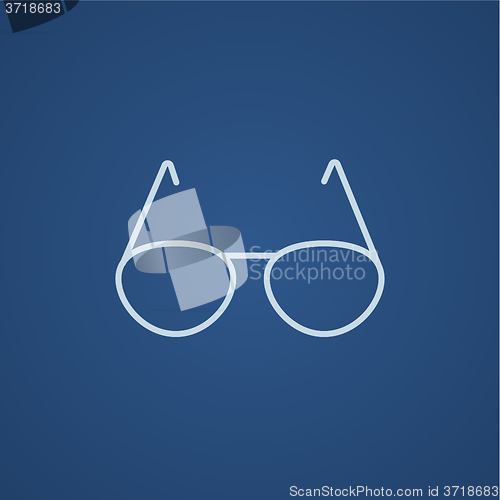 Image of Eyeglasses line icon.