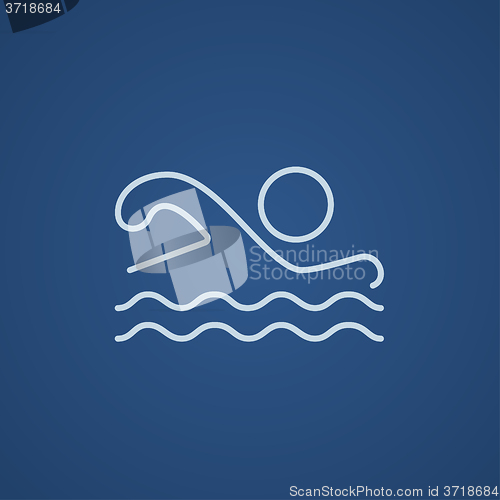 Image of Swimmer line icon.