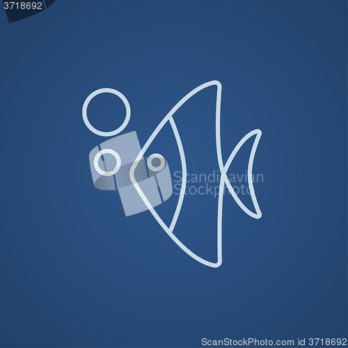 Image of Fish under water line icon.