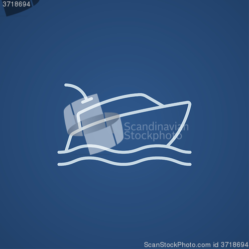 Image of Yacht line icon.