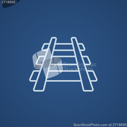 Image of Railway track line icon.