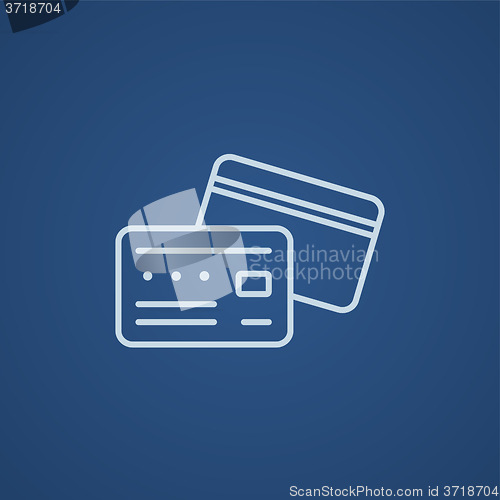 Image of Credit card line icon.