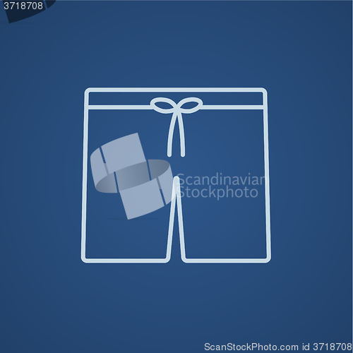 Image of Swimming trunks line icon.