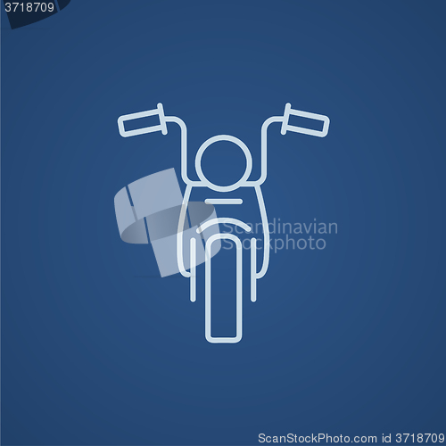 Image of Motorcycle line icon.
