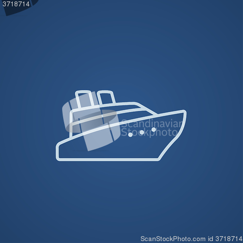 Image of Cruise ship line icon.