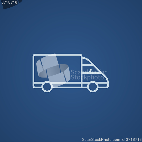 Image of Delivery truck line icon.