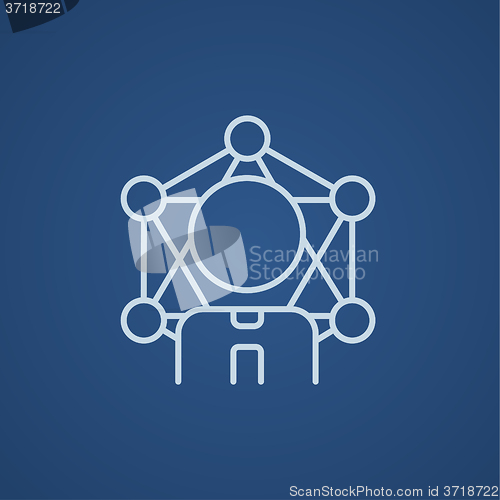 Image of Online business line icon.