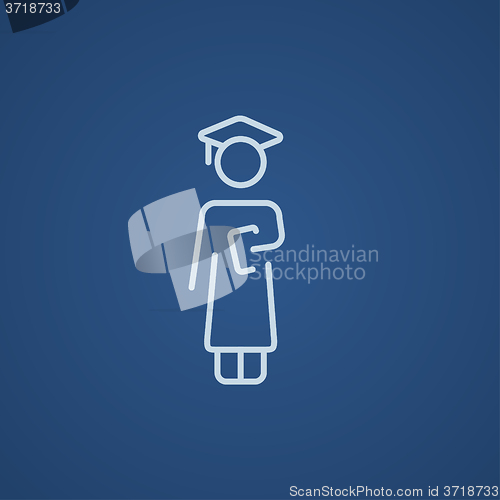 Image of Graduate line icon.