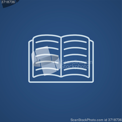 Image of Open book line icon.