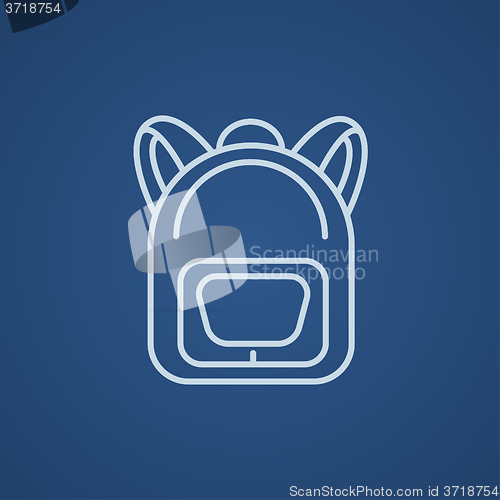 Image of Backpack line icon.