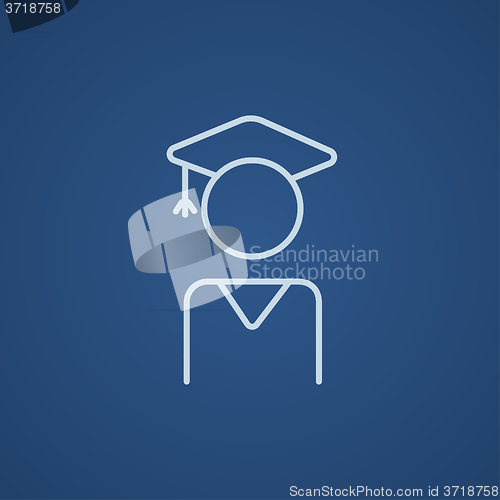 Image of Graduate line icon.