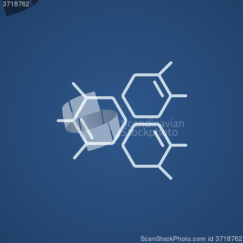 Image of Chemical formula line icon.