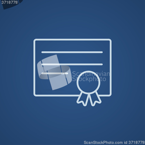 Image of Certificate line icon.