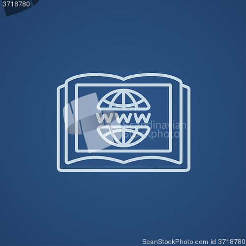 Image of International education technology line icon