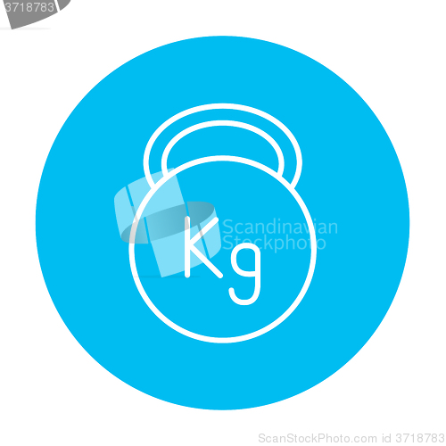 Image of Kettlebell line icon.