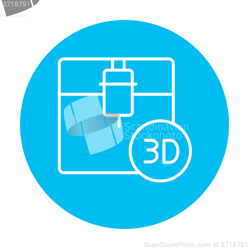 Image of Tree D printing line icon.