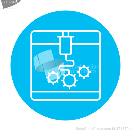 Image of Tree D printing line icon.