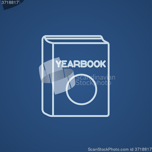 Image of Yearbook line icon.