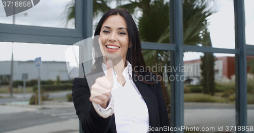 Image of Successful motivated young businesswoman