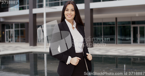 Image of Confident friendly businesswoman with a smile