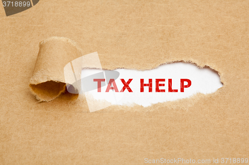 Image of Tax Help Torn Paper Concept