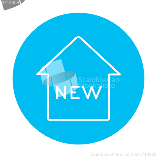 Image of New house line icon.