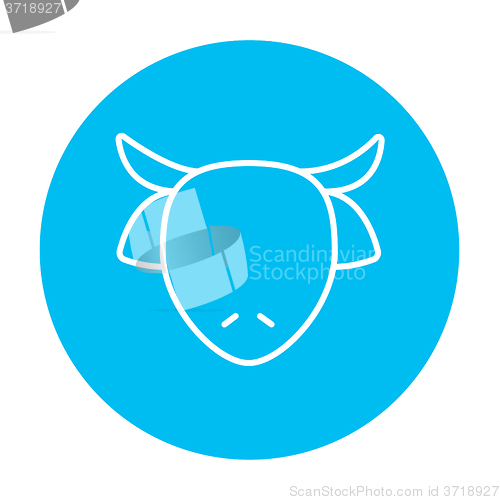 Image of Cow head line icon.