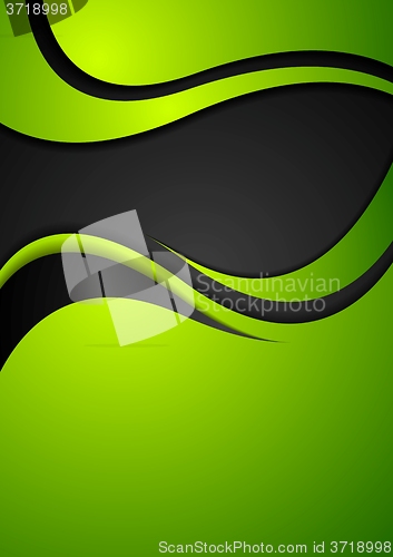 Image of Bright green corporate wavy background