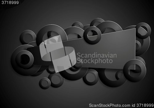 Image of Dark black sticker design with rings