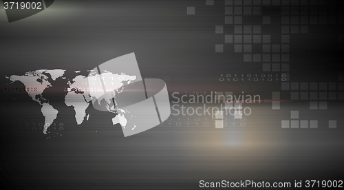 Image of Abstract hi-tech dark background