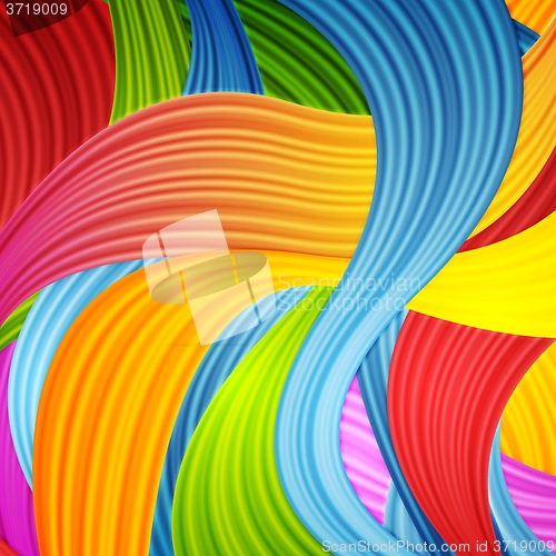 Image of Abstract colorful wavy pattern design