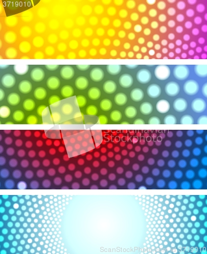 Image of Bright shiny circles abstract banners