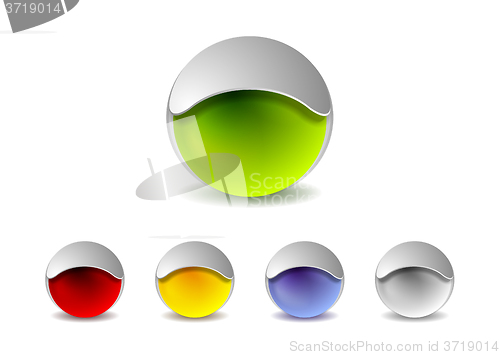 Image of Abstract 3d balls logo design