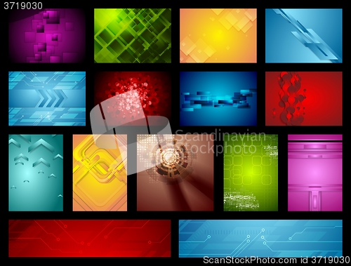 Image of Bright hi-tech backgrounds collection