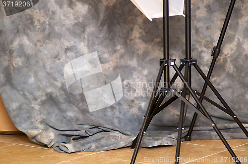 Image of lightstand legs and backdrop