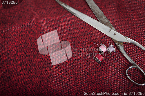 Image of sew red cloth