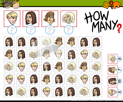 Image of preschool counting task cartoon