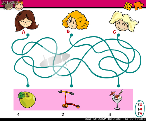 Image of find path task for children