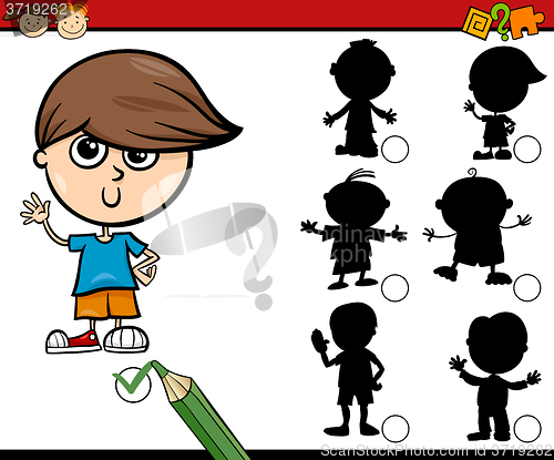 Image of shadows task cartoon for children
