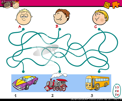 Image of find path task for children