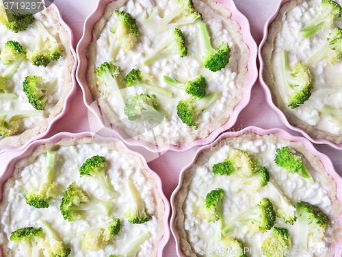 Image of Cheese and vegetable pies preparation