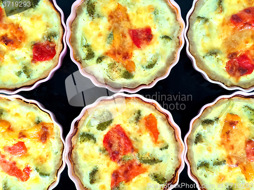 Image of Freshly baked vegetable pies