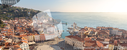 Image of Picturesque old town Piran, Slovenia.